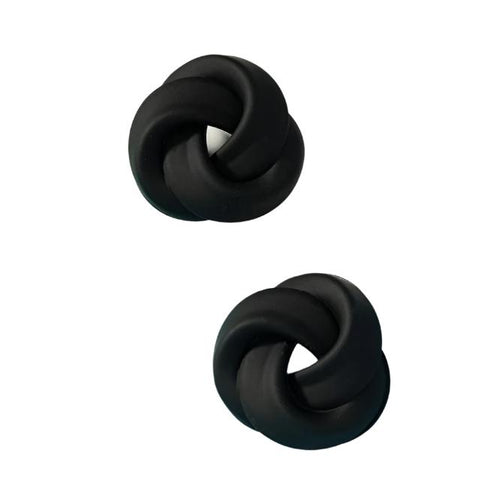 Beautiful Knot Earrings - Black