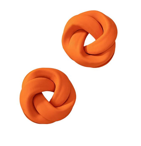 Beautiful Knot Earrings - Orange