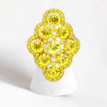 Crystal Embellished Ring Yellow