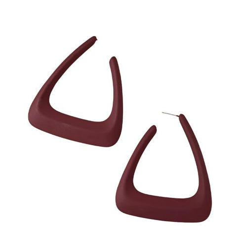 Geometic Design Hoop - Burgundy