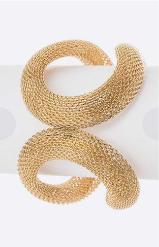 Iconic Textured Hinge Bangle Bracelet (2 colors available)