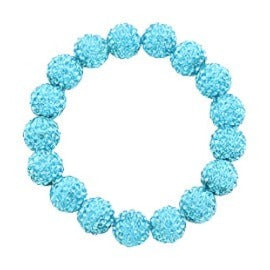 Rhinestone Ball Stretch Bracelet - (9 colors available)