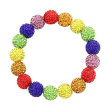 Rhinestone Ball Stretch Bracelet - (9 colors available)