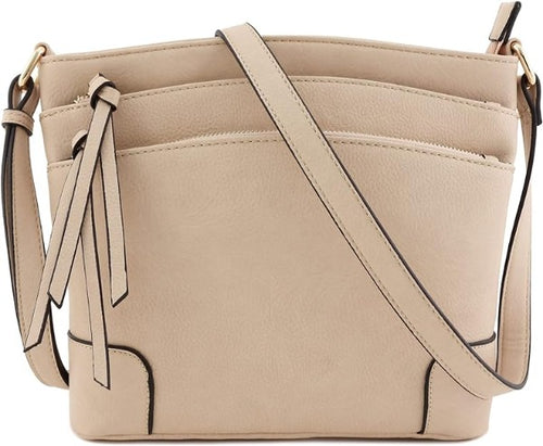 All-In-One Tassel Detailed Crossbody Bag/ Messenger Bag - Brick