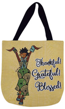 THANKFUL, GRATEFUL, BLESSED WOVEN TOTE BAG