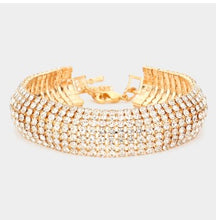 7 Lines Rhinestone Evening Bracelet - (2 Colors Available)