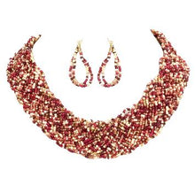 Braided Beaded Collar Necklace Sets - (2 Colors Available)