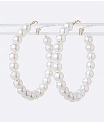 Pearl Hoop Earrings