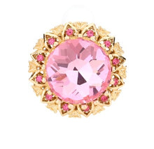 Round Stone Stretch Ring - Pink