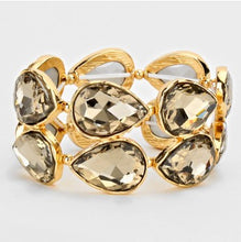 Teardrop Rhinestone Stretch Bracelet - (2 Colors Available)