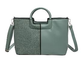 Two-Tone Satchel - Green